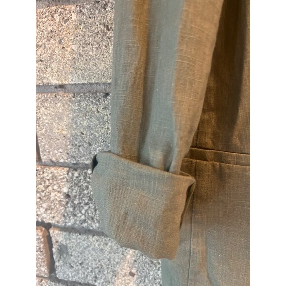 Dolan Olive Green Double-Breasted Blazer With Button Cuff Details & Notched Lape - Picture 4 of 11